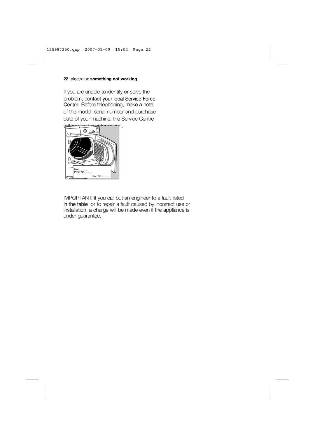 Zanussi ZDC 67550W user manual Will require this information 