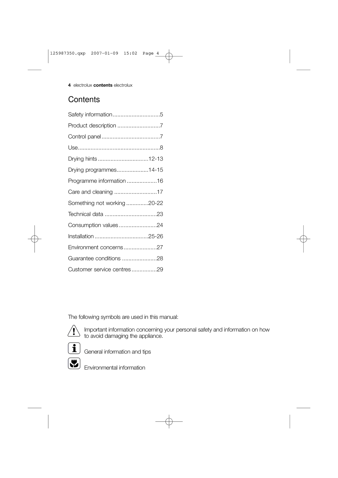 Zanussi ZDC 67550W user manual Contents 