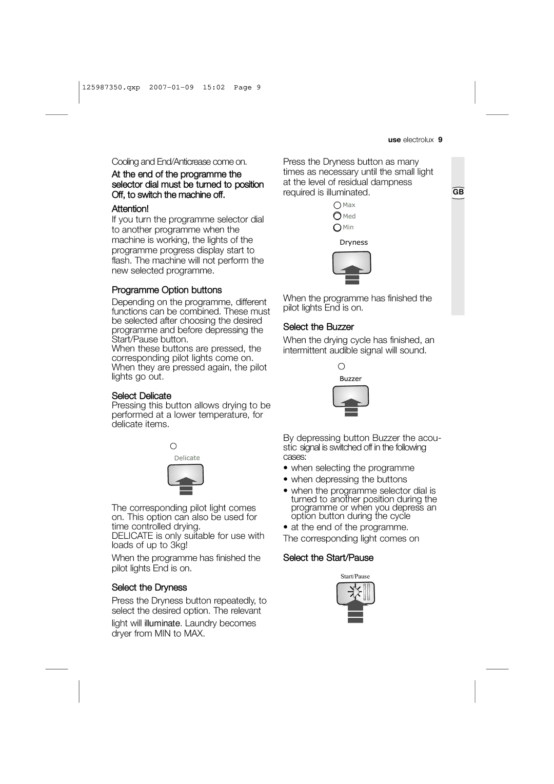 Zanussi ZDC 67550W user manual Use electrolux 