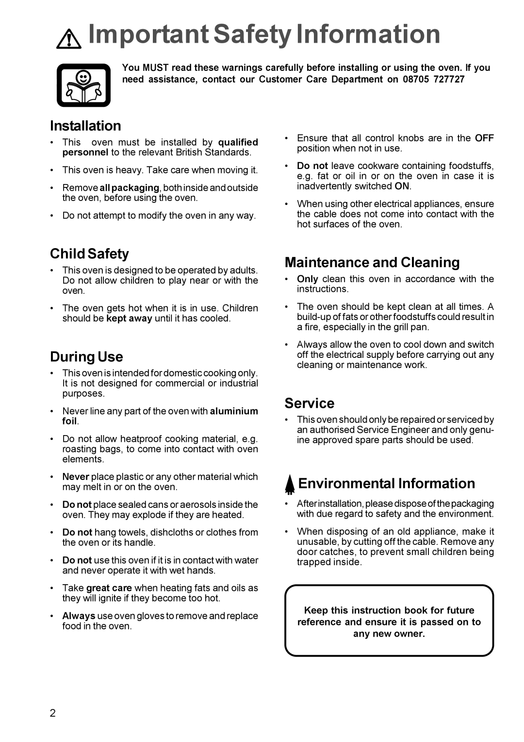 Zanussi ZDC 888 manual Important Safety Information 