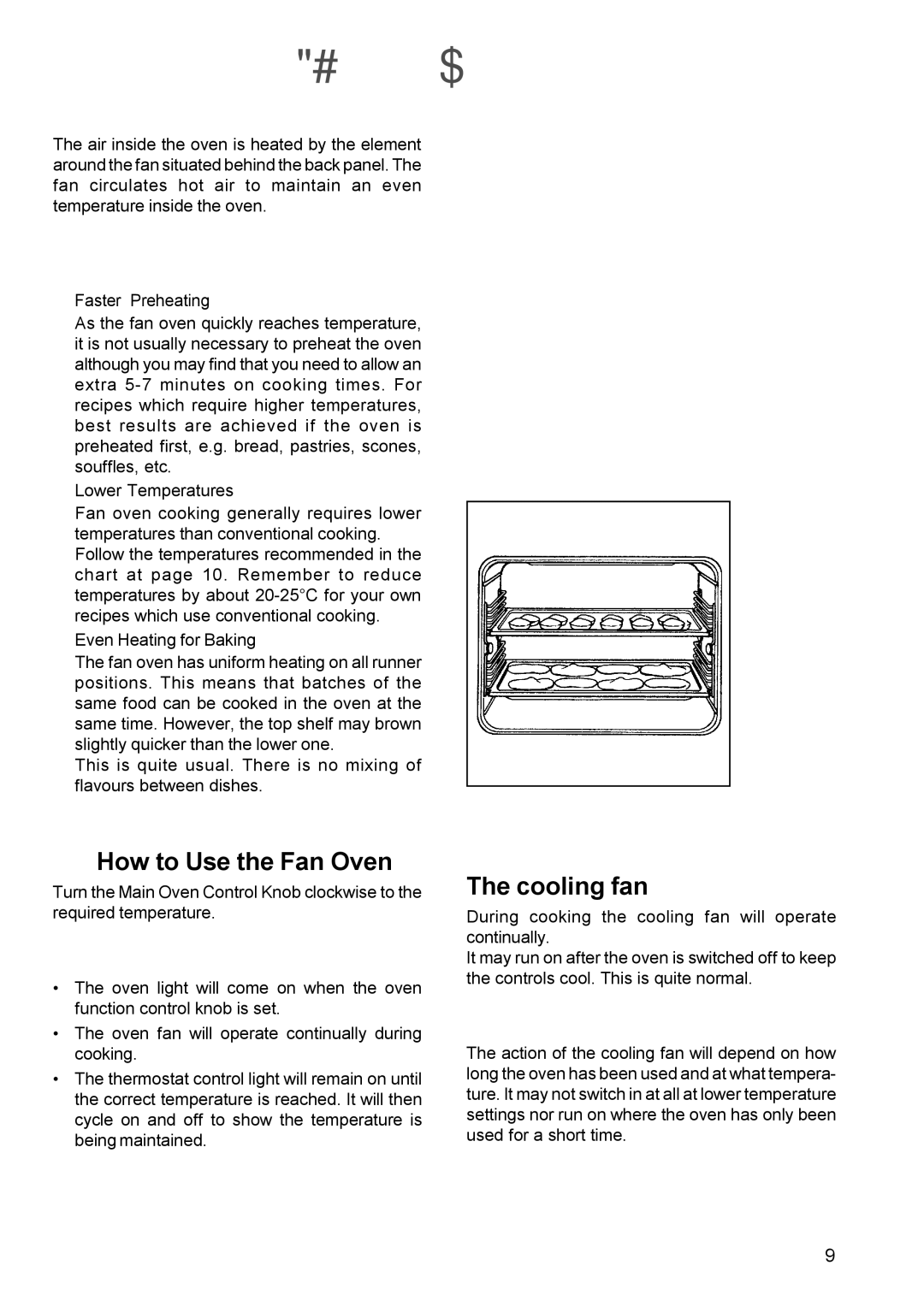 Zanussi ZDC 888 manual Using the Fan Oven Main Oven, How to Use the Fan Oven, Cooling fan 