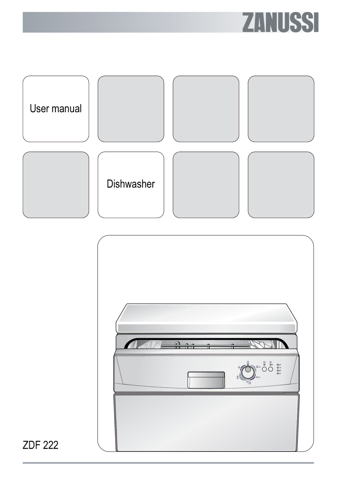 Zanussi ZDF 222 manual Dishwasher ZDF 