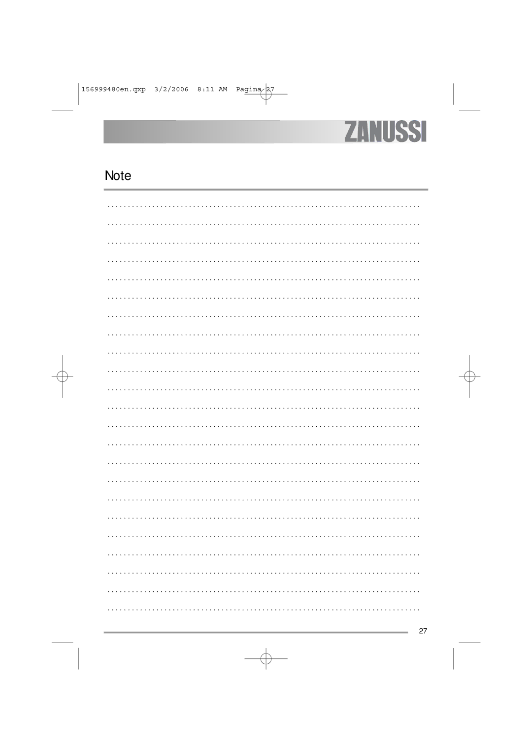 Zanussi ZDF311 user manual 156999480en.qxp 3/2/2006 811 AM Pagina 