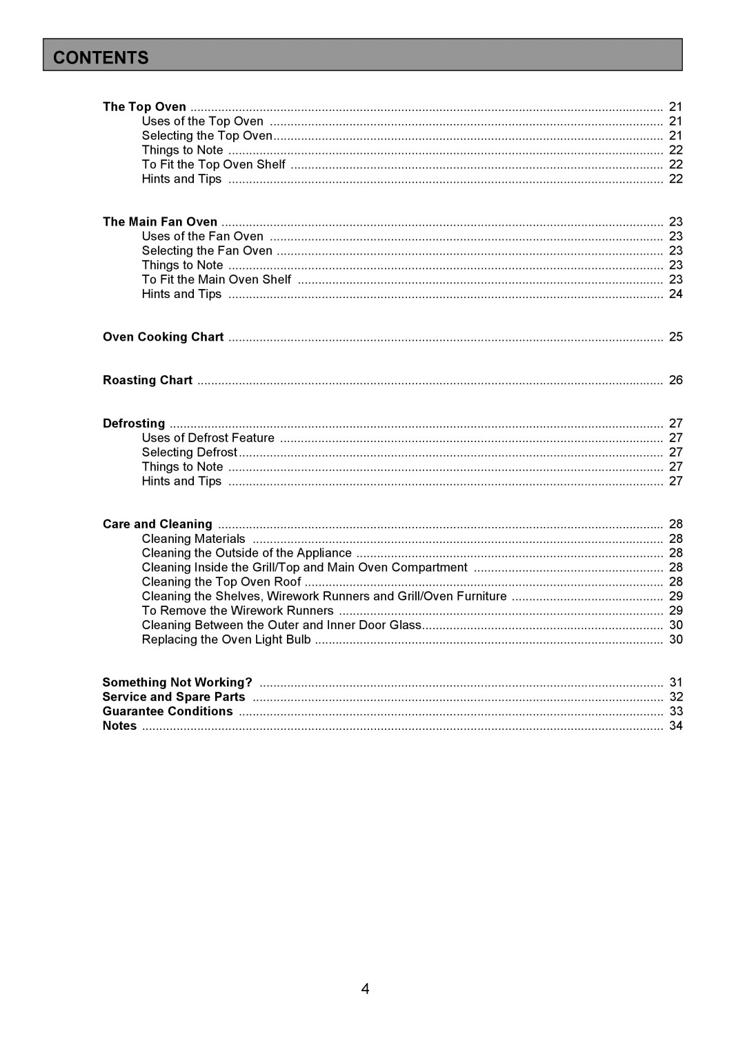 Zanussi ZDF490 manual Contents 