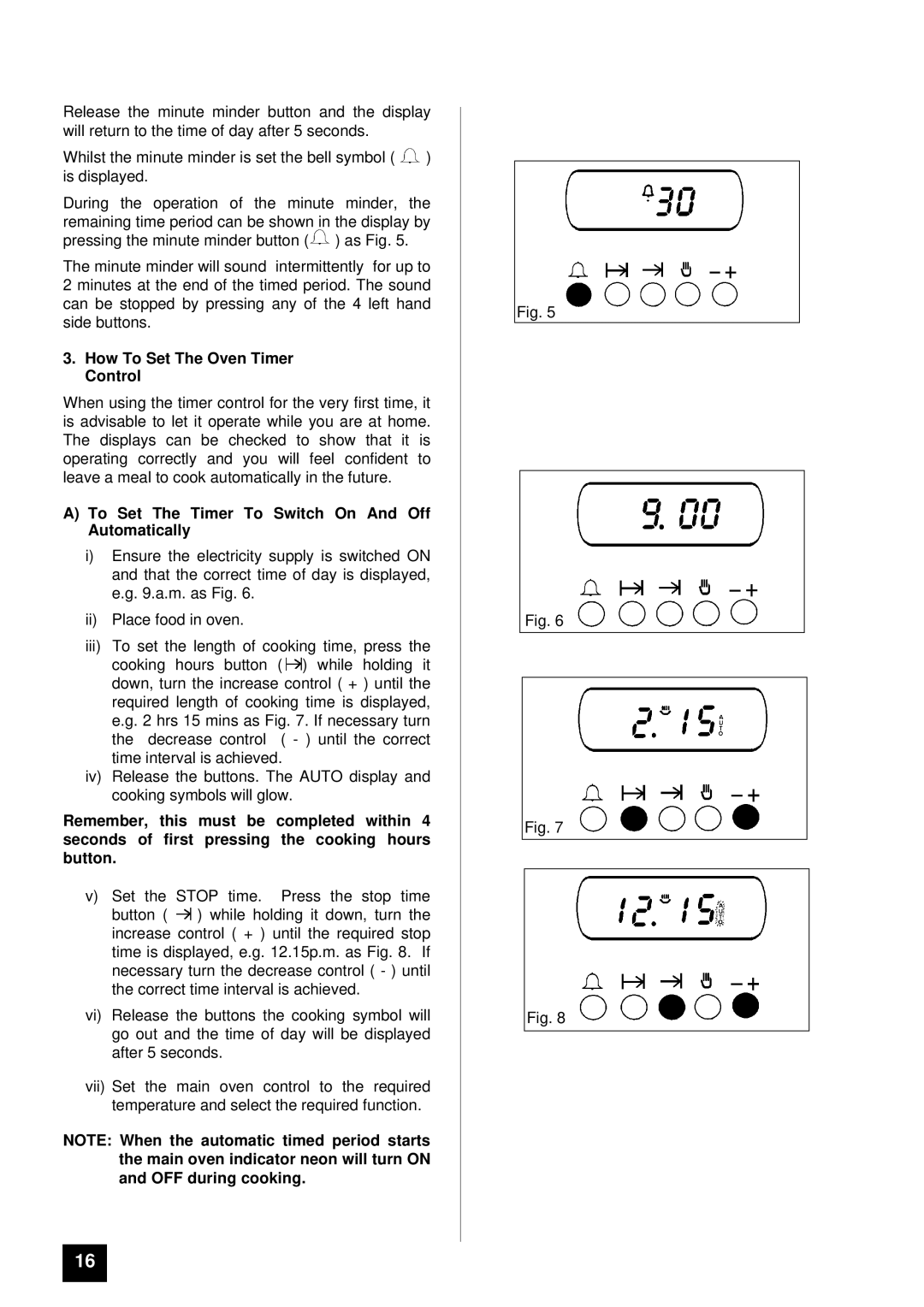 Zanussi ZDF867X manual How To Set The Oven Timer Control, To Set The Timer To Switch On And Off Automatically 