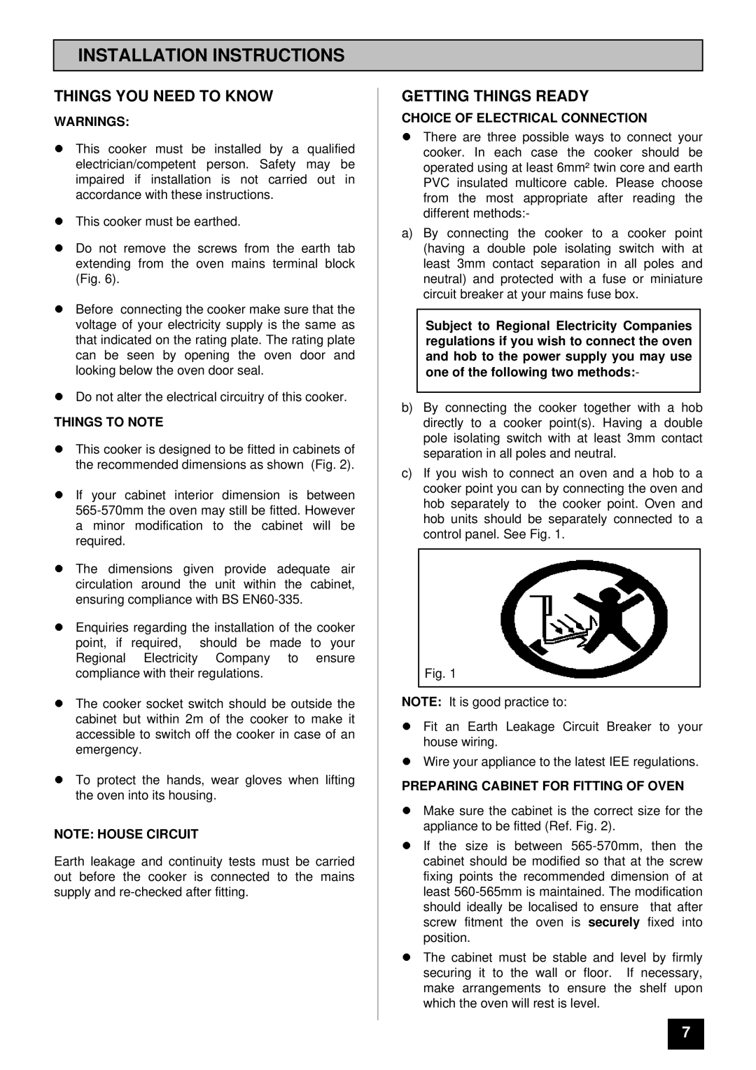 Zanussi ZDF867X manual Installation Instructions, Things YOU Need to Know, Getting Things Ready, Things to Note 