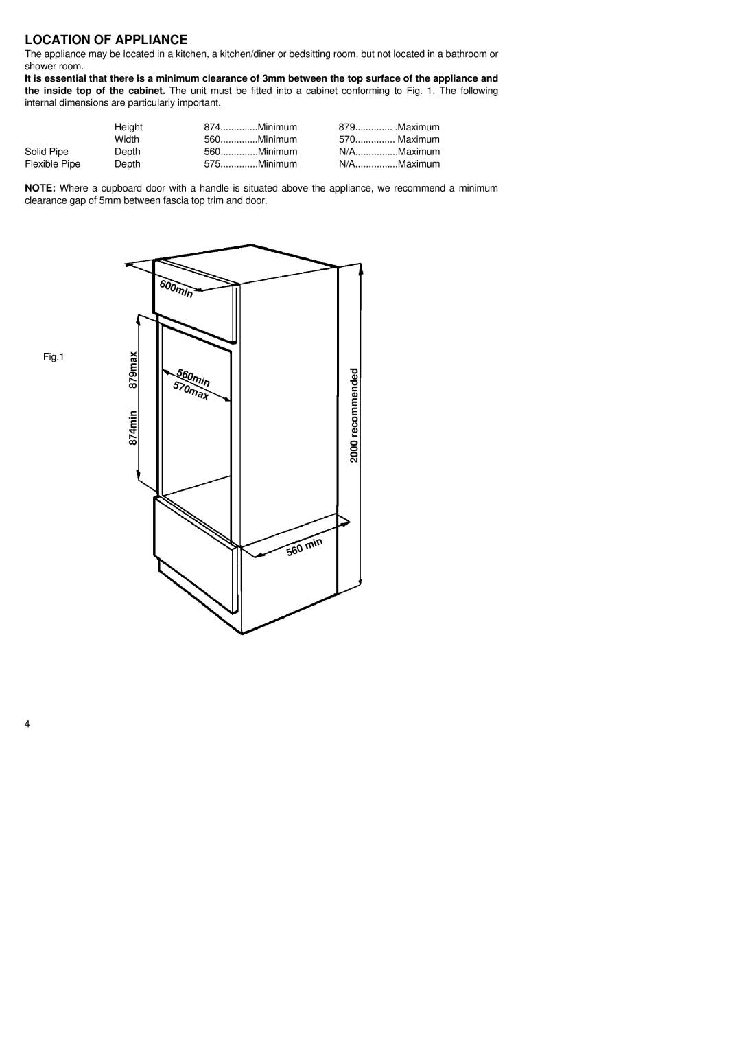 Zanussi ZDG 58 manual 600min 