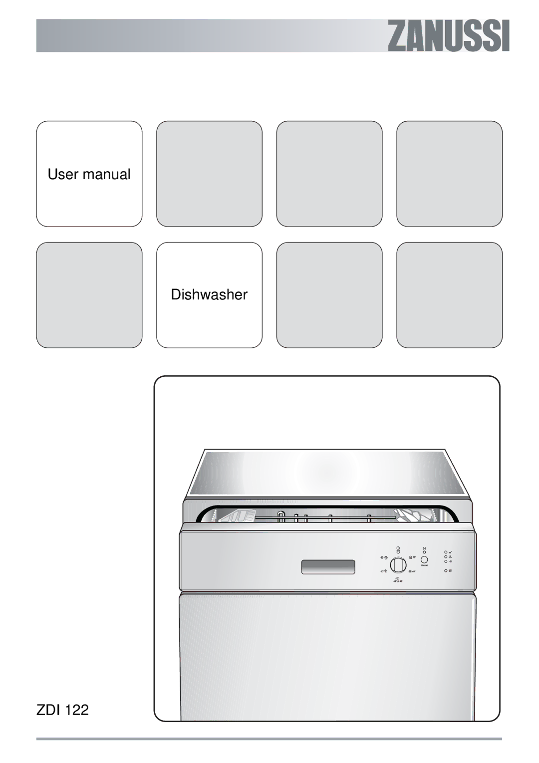 Zanussi ZDI 122 user manual Dishwasher ZDI 