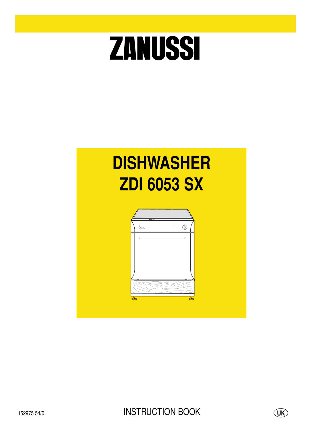 Zanussi ZDI 6053 SX manual Dishwasher 