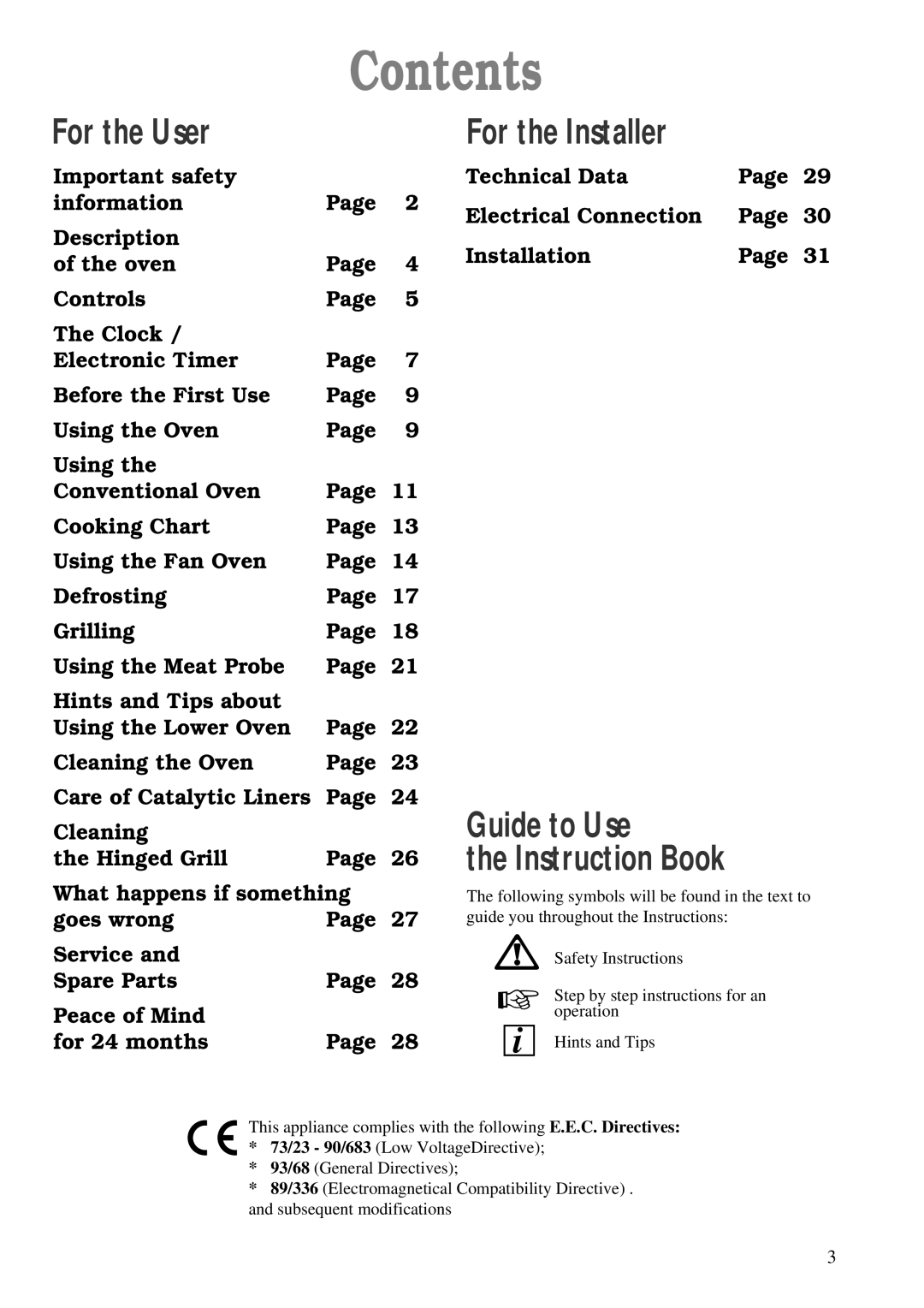 Zanussi ZDM 869 manual Contents 