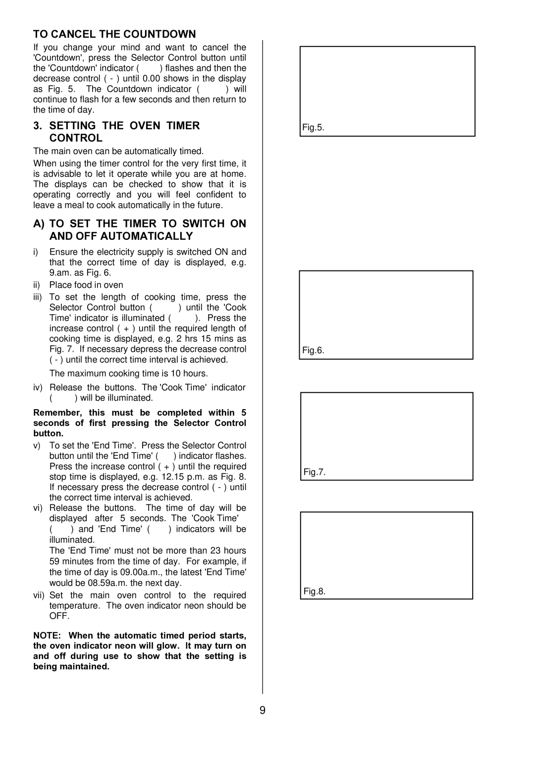 Zanussi ZDQ 595 manual To Cancel the Countdown, Setting the Oven Timer Control 