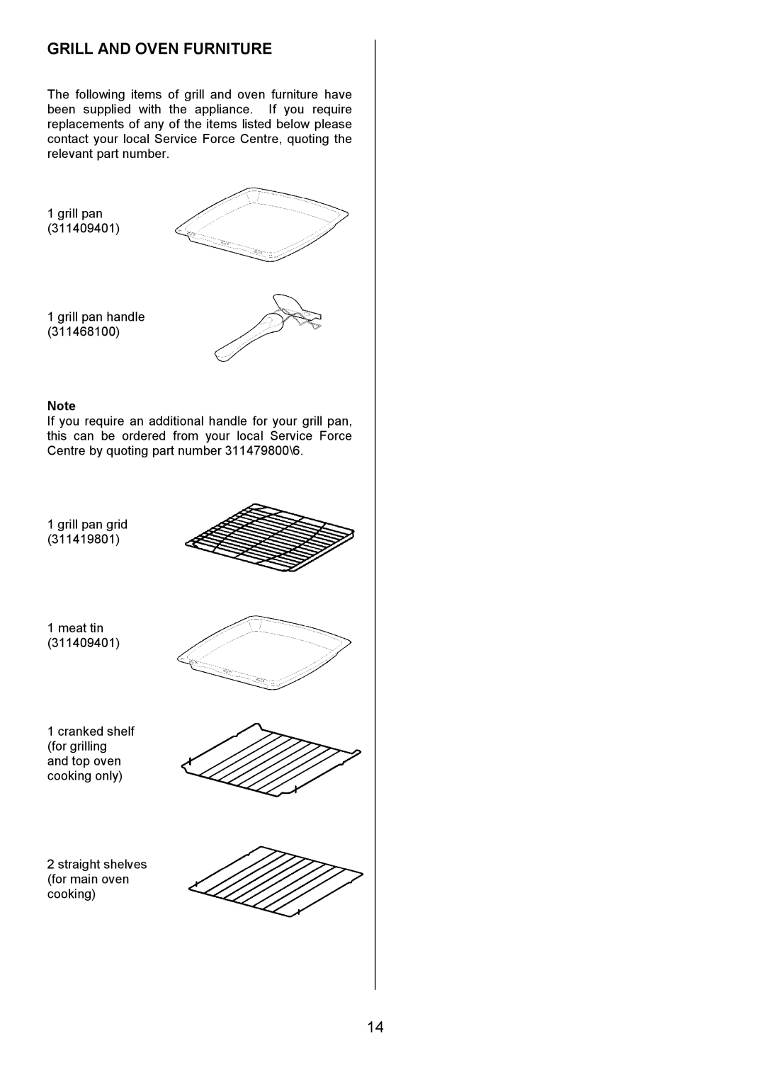 Zanussi ZDQ 695 manual Grill and Oven Furniture 