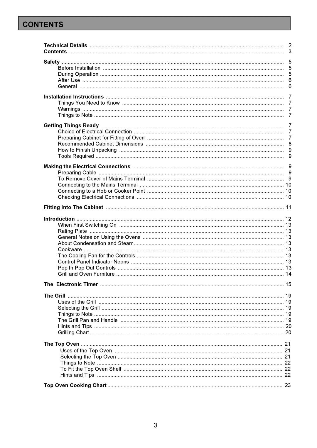 Zanussi ZDQ 695 manual Contents 