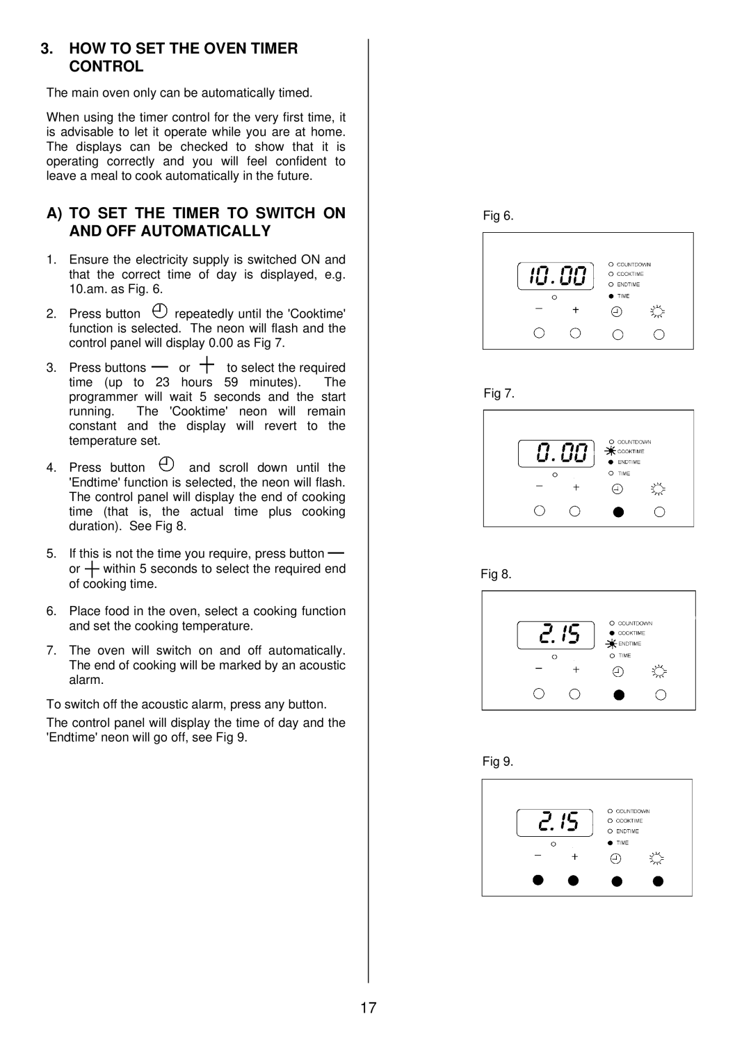 Zanussi ZDQ 895 manual HOW to SET the Oven Timer Control, To SET the Timer to Switch on and OFF Automatically 