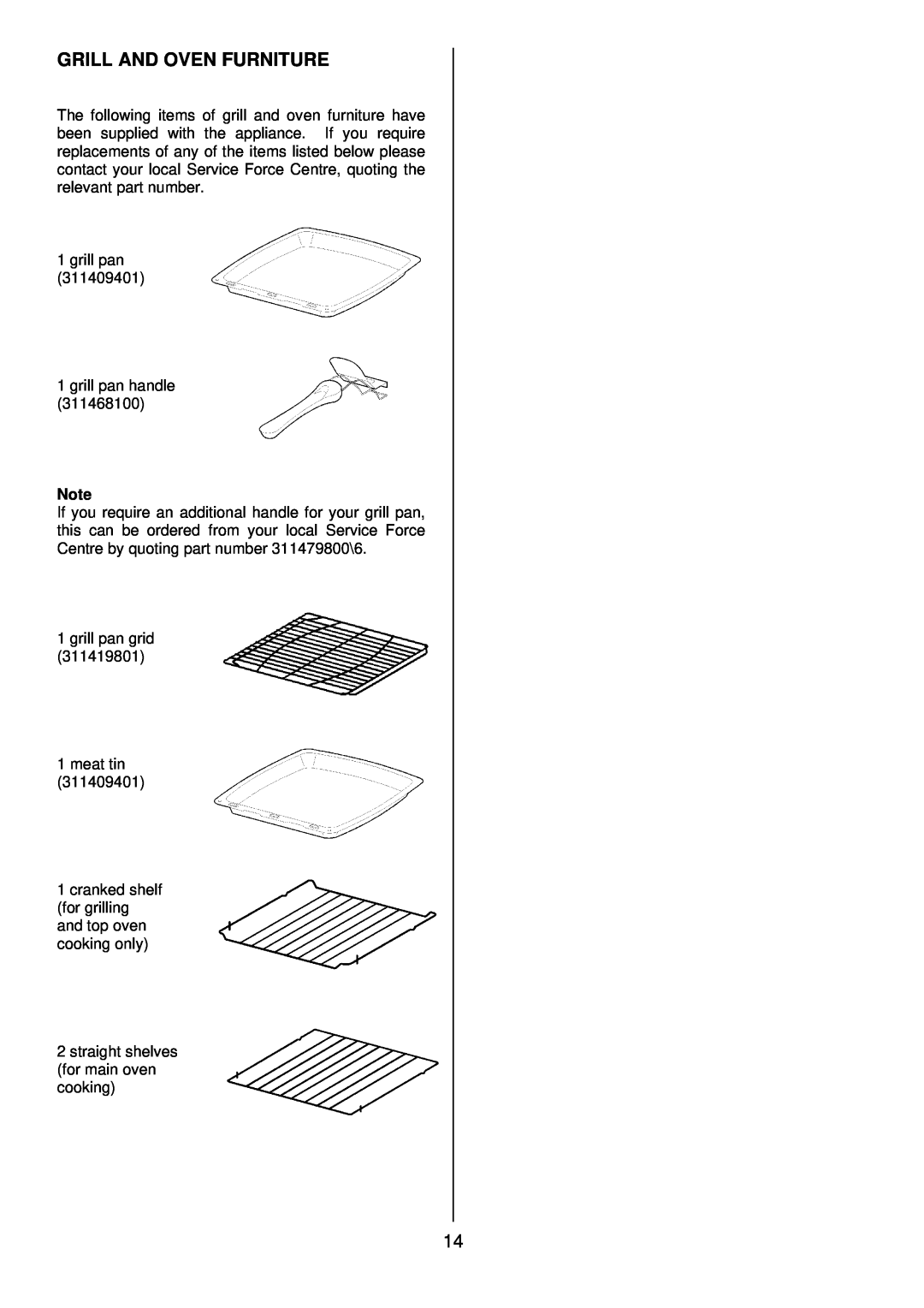Zanussi ZDQ 895 manual Grill And Oven Furniture 