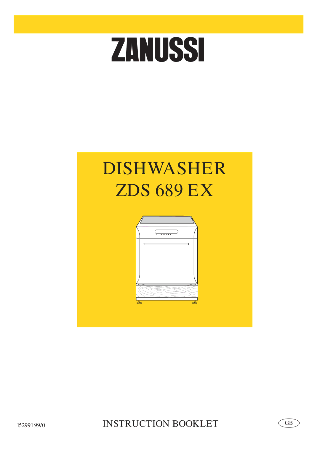 Zanussi ZDS 689 EX manual Dishwasher 