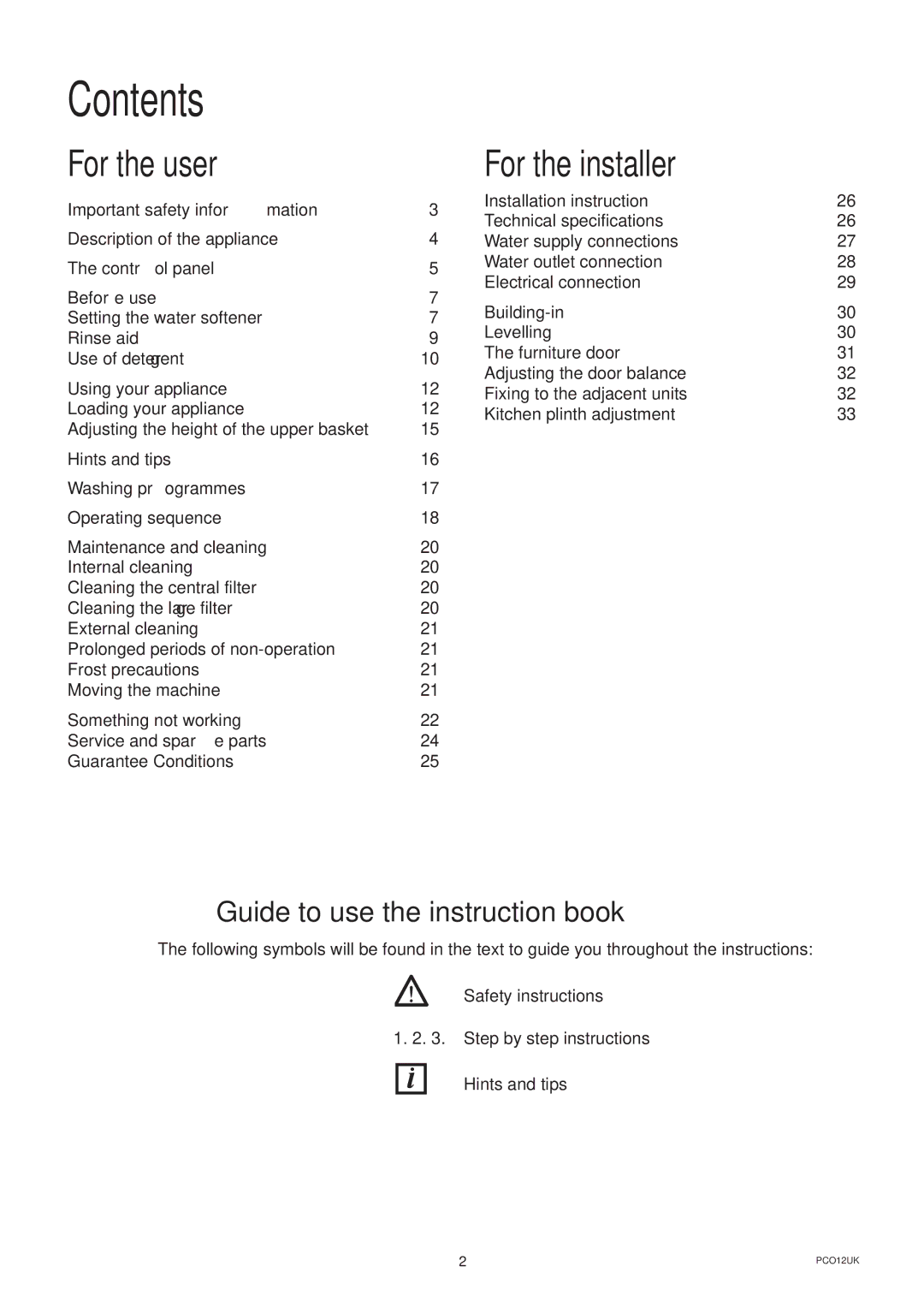 Zanussi ZDS 689 EX manual Contents 