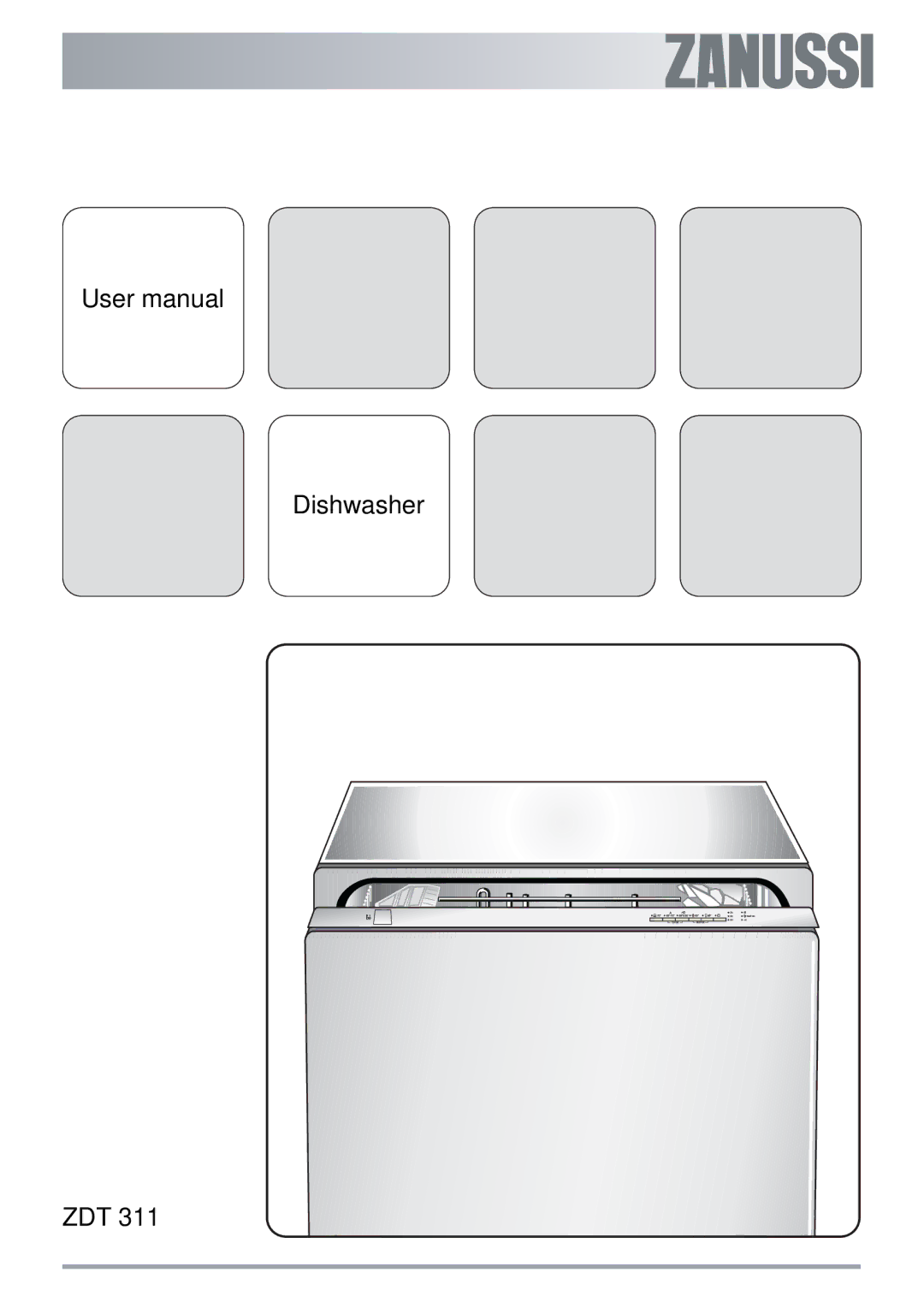 Zanussi ZDT 311 user manual Dishwasher ZDT 