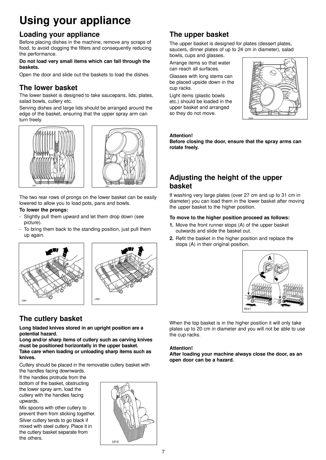 Zanussi ZDT 5052 manual Using your appliance 