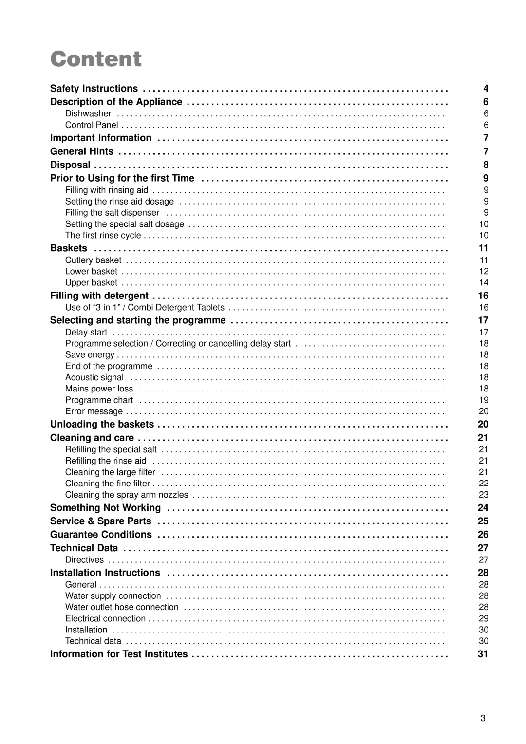 Zanussi ZDT 5895 manual Content 