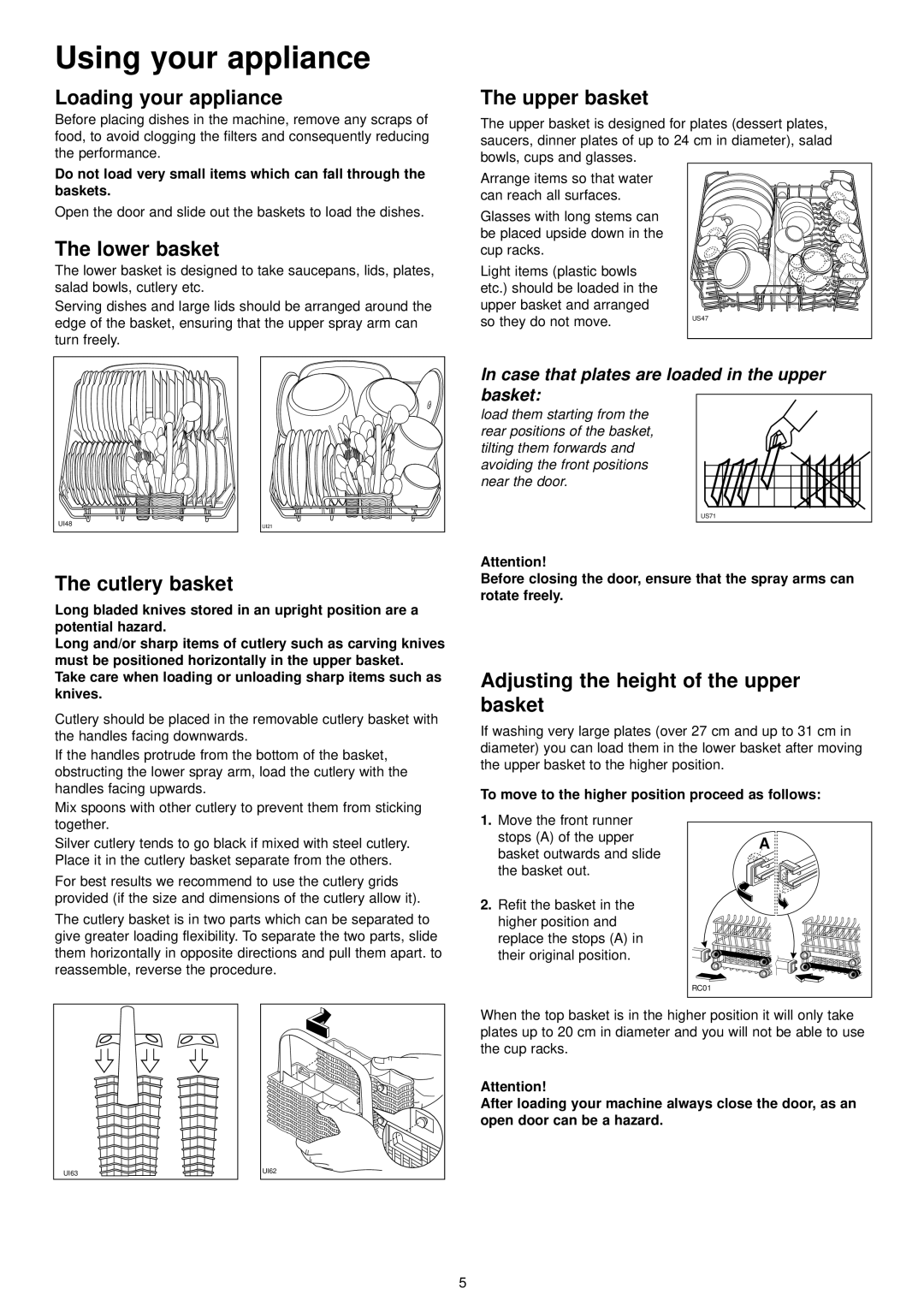 Zanussi ZDT 6252 manual Using your appliance 