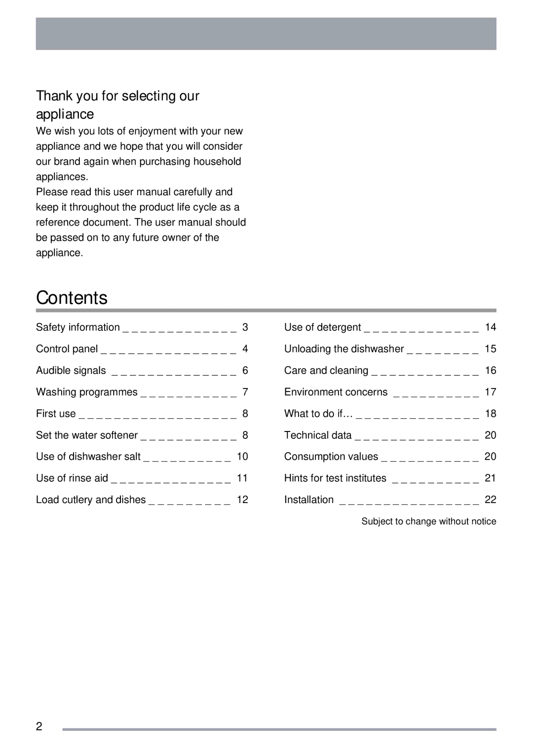 Zanussi ZDTS 101 user manual Contents 