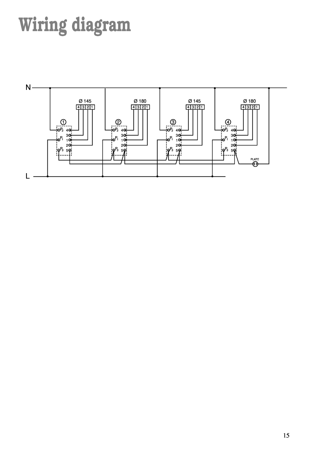 Zanussi ZEA 85 manual Wiring diagram, P1 2P3, Plate 