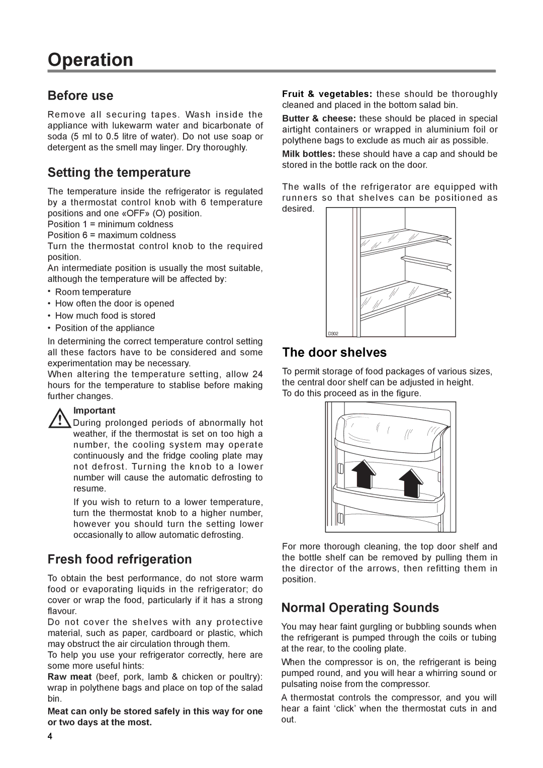 Zanussi ZERT 6775 manual Operation 