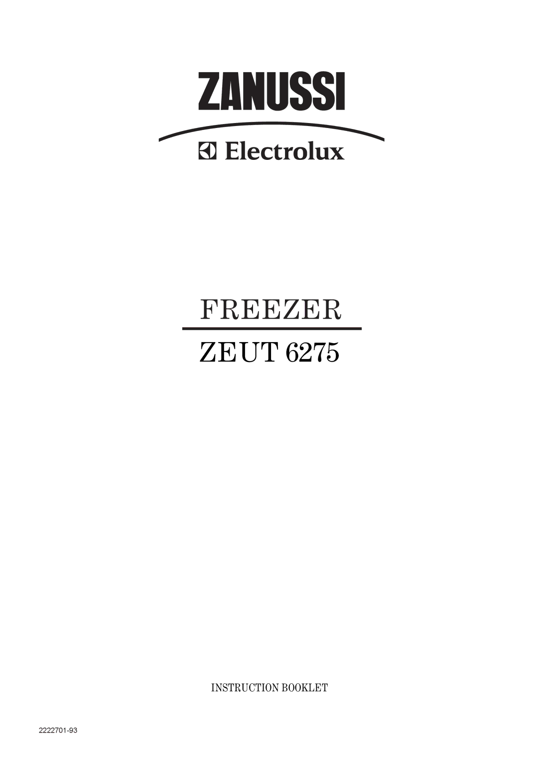 Zanussi ZEUT 6275 manual Freezer 