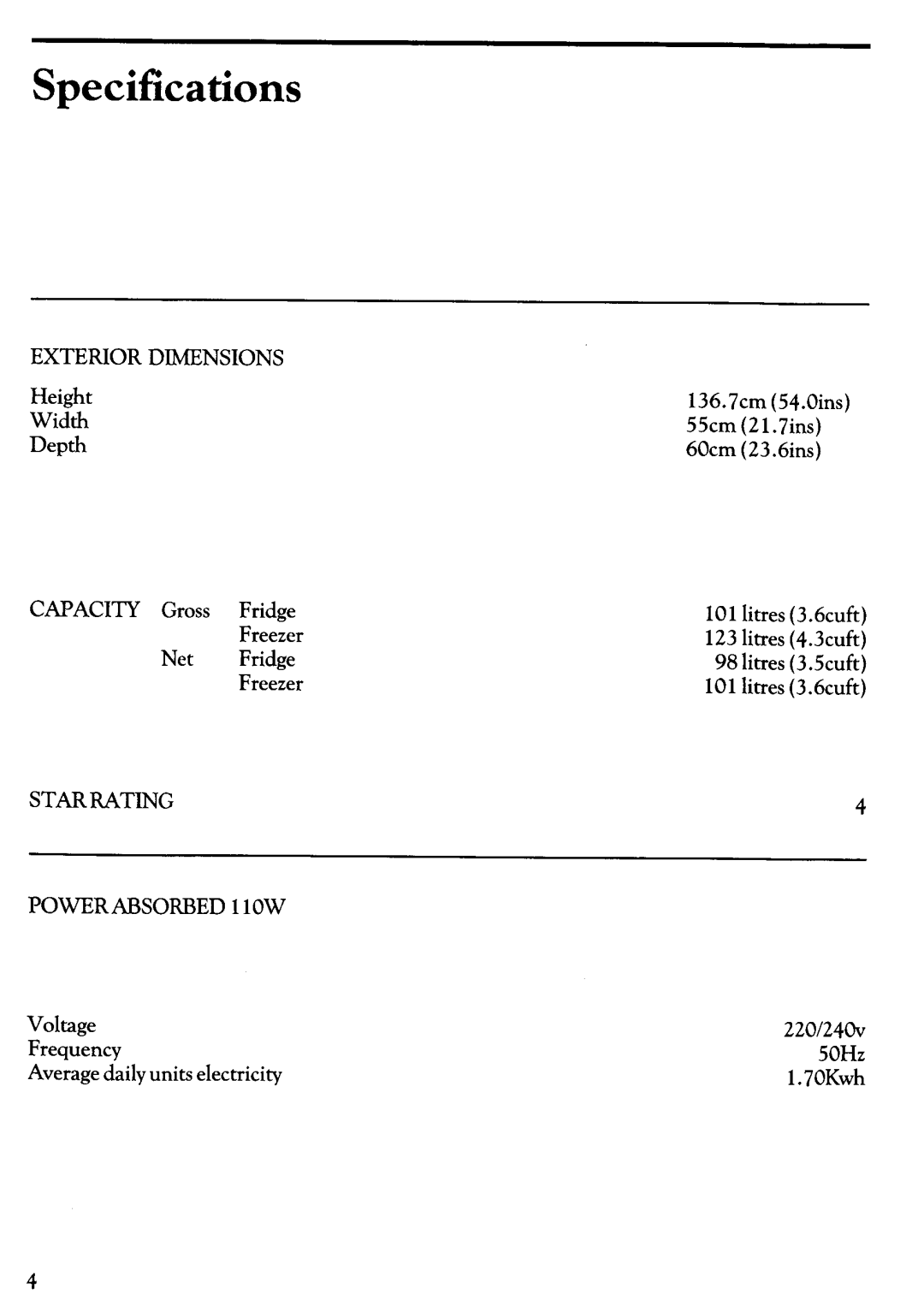 Zanussi ZF36/45 manual 