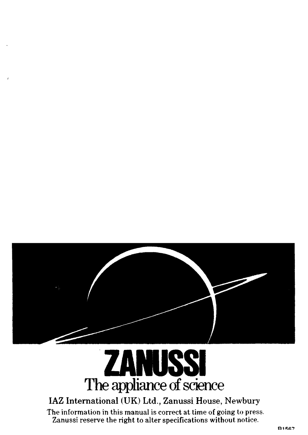 Zanussi ZF45 manual 