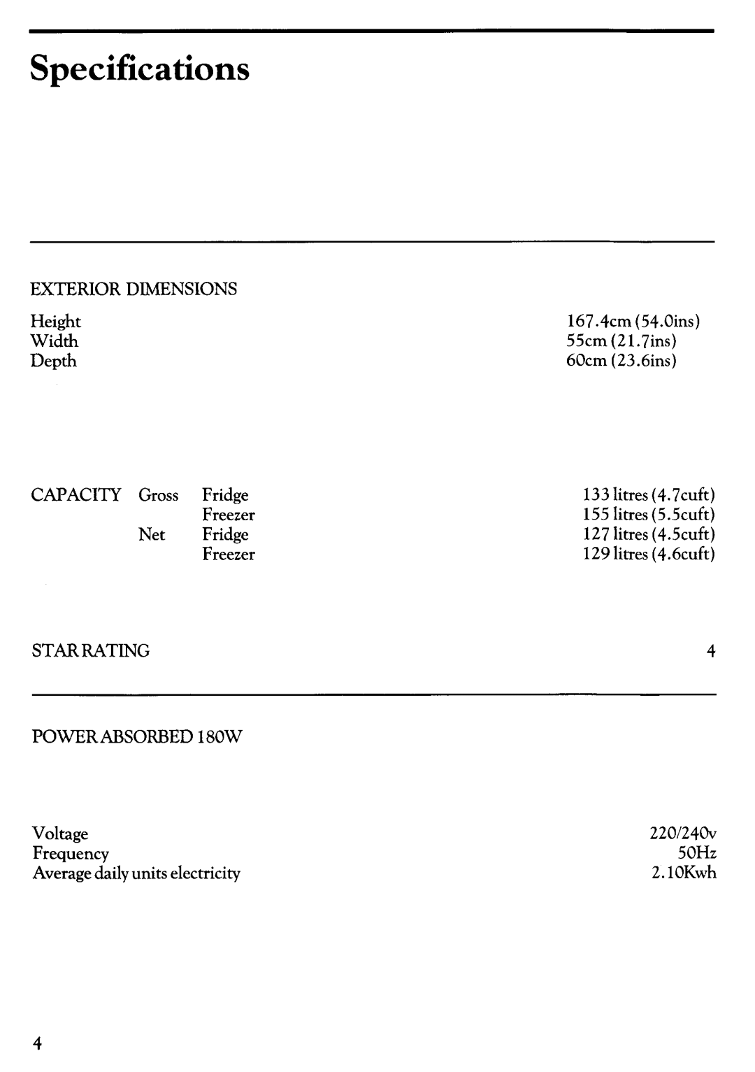 Zanussi ZF47/55 manual 