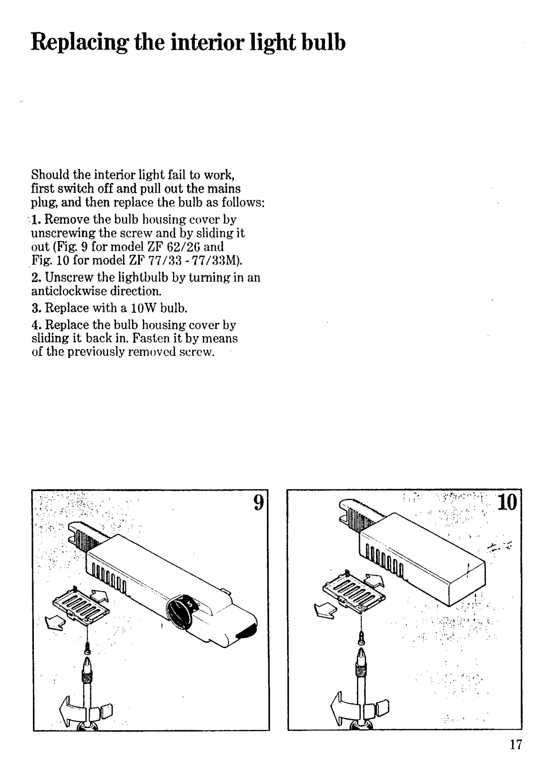 Zanussi ZF62/26 manual 