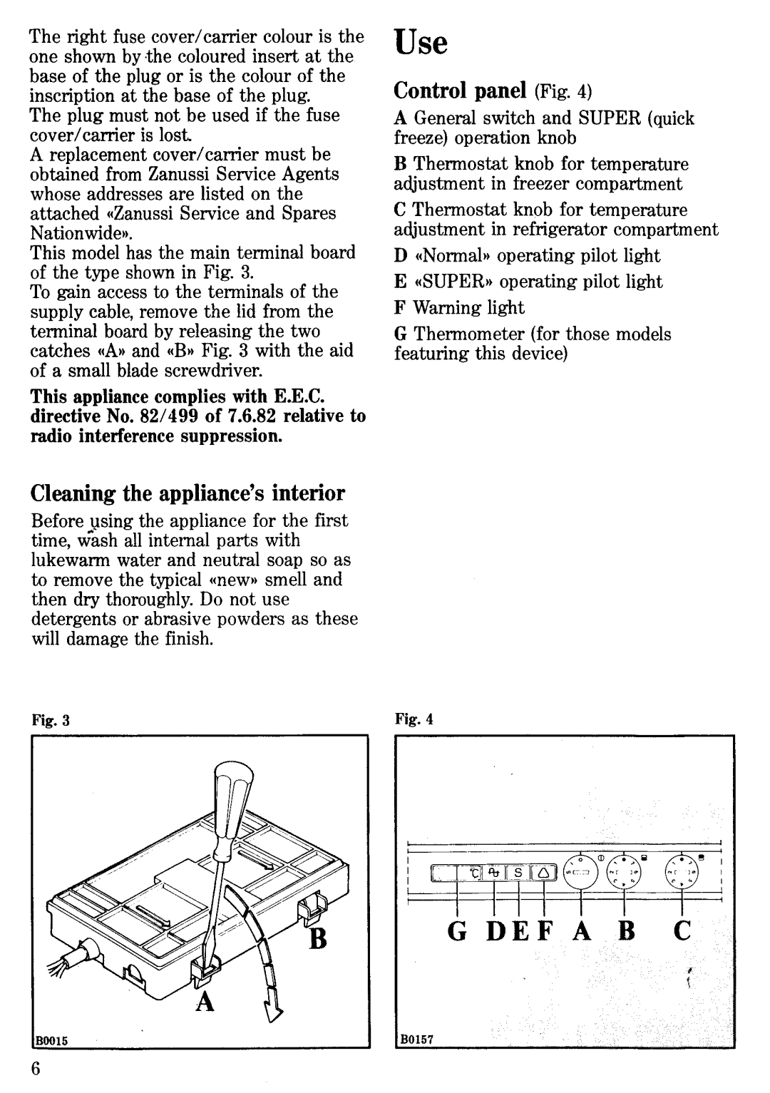 Zanussi ZF67/44 manual 