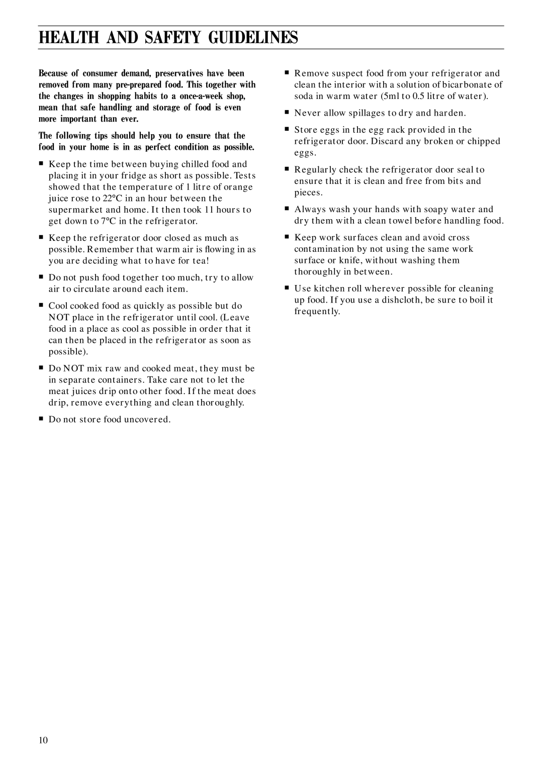 Zanussi ZFC 83 L manual Health and Safety Guidelines 