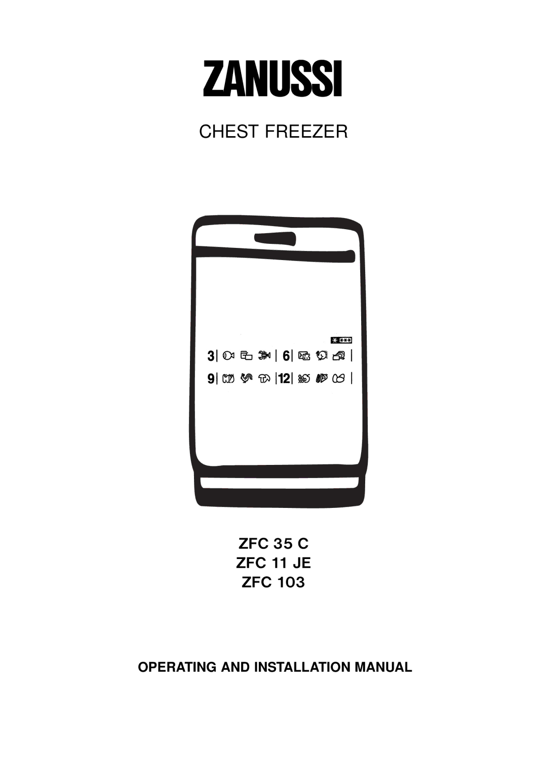 Zanussi ZFC103 installation manual Zanussi 
