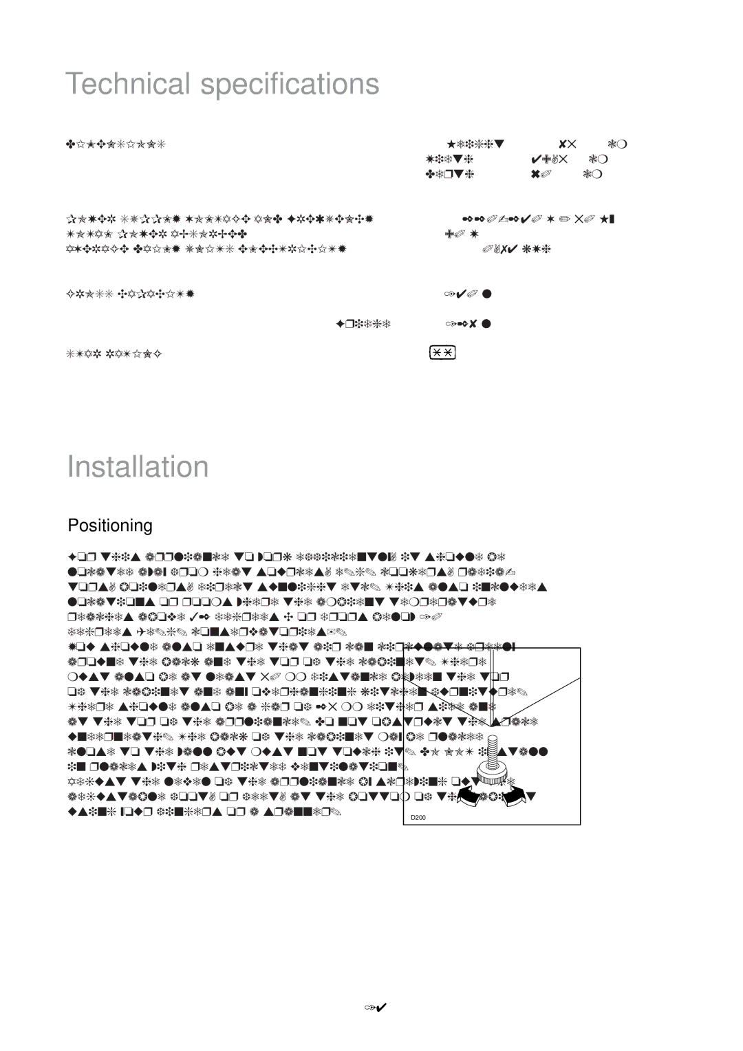 Zanussi ZFT 51/2 R manual Technical specifications, Installation, Positioning 