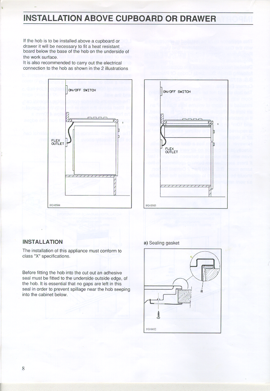 Zanussi ZGA 75 B manual 