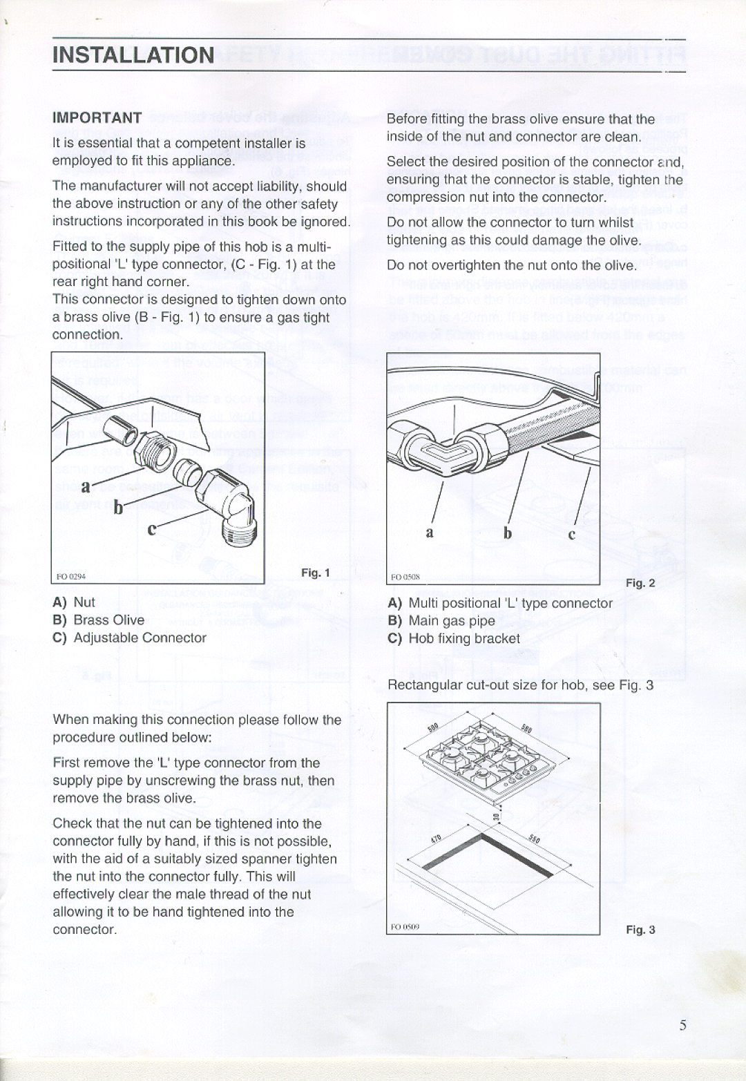 Zanussi ZGA 75 B manual 