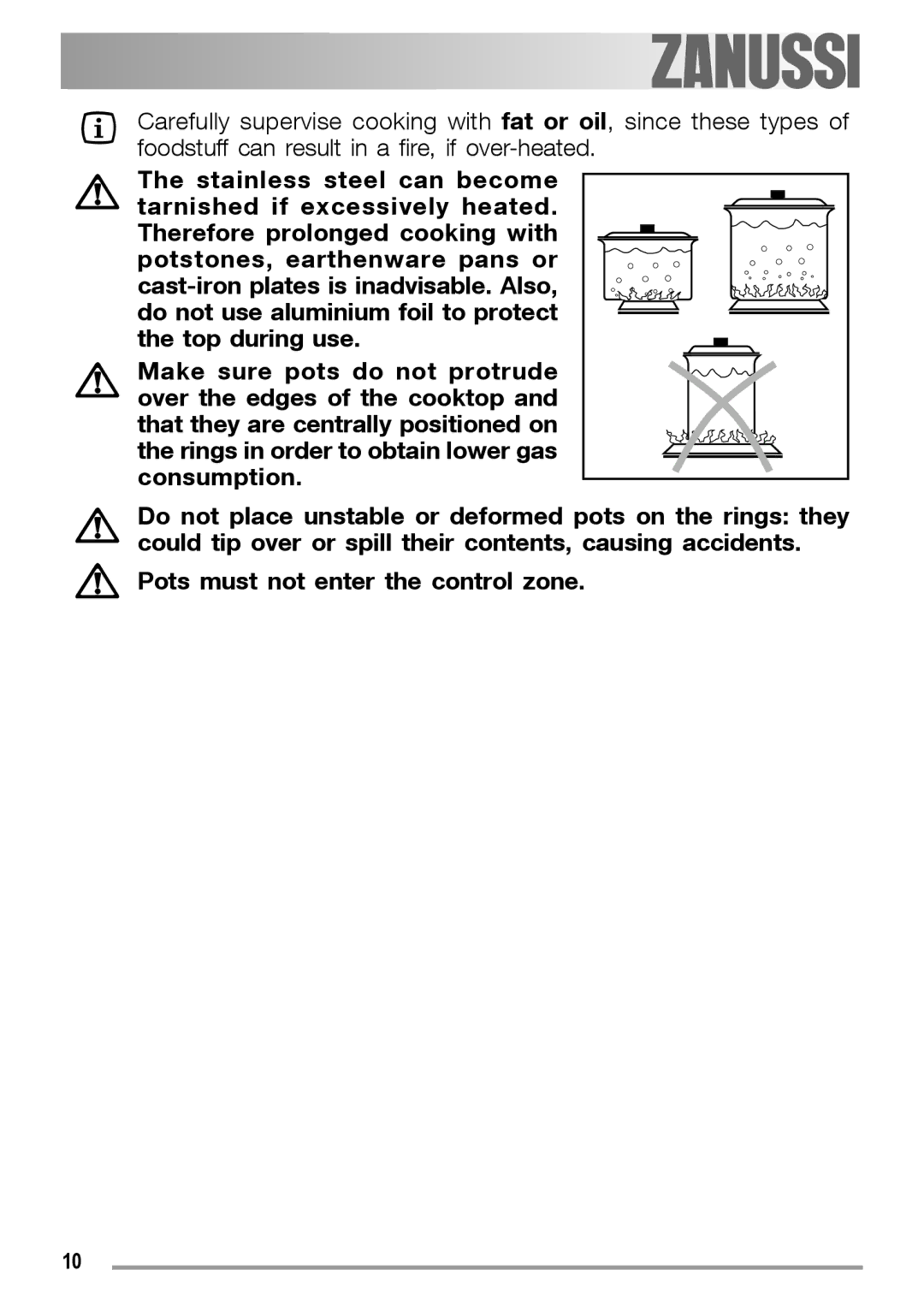 Zanussi ZGF 780 IT manual 