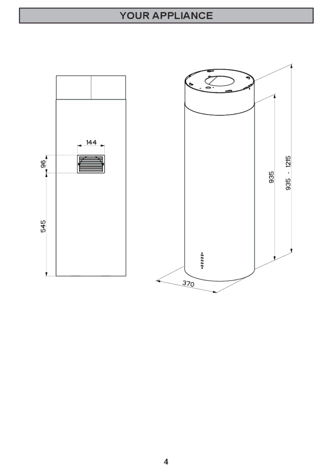 Zanussi ZHC 590 manual Your Appliance 