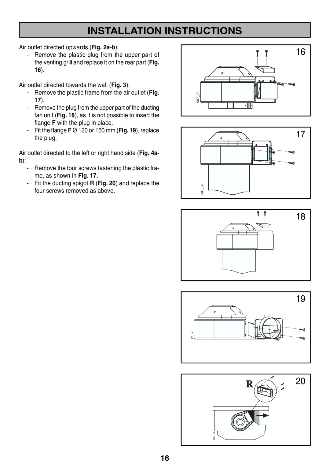 Zanussi ZHC 916X manual Installation Instructions 