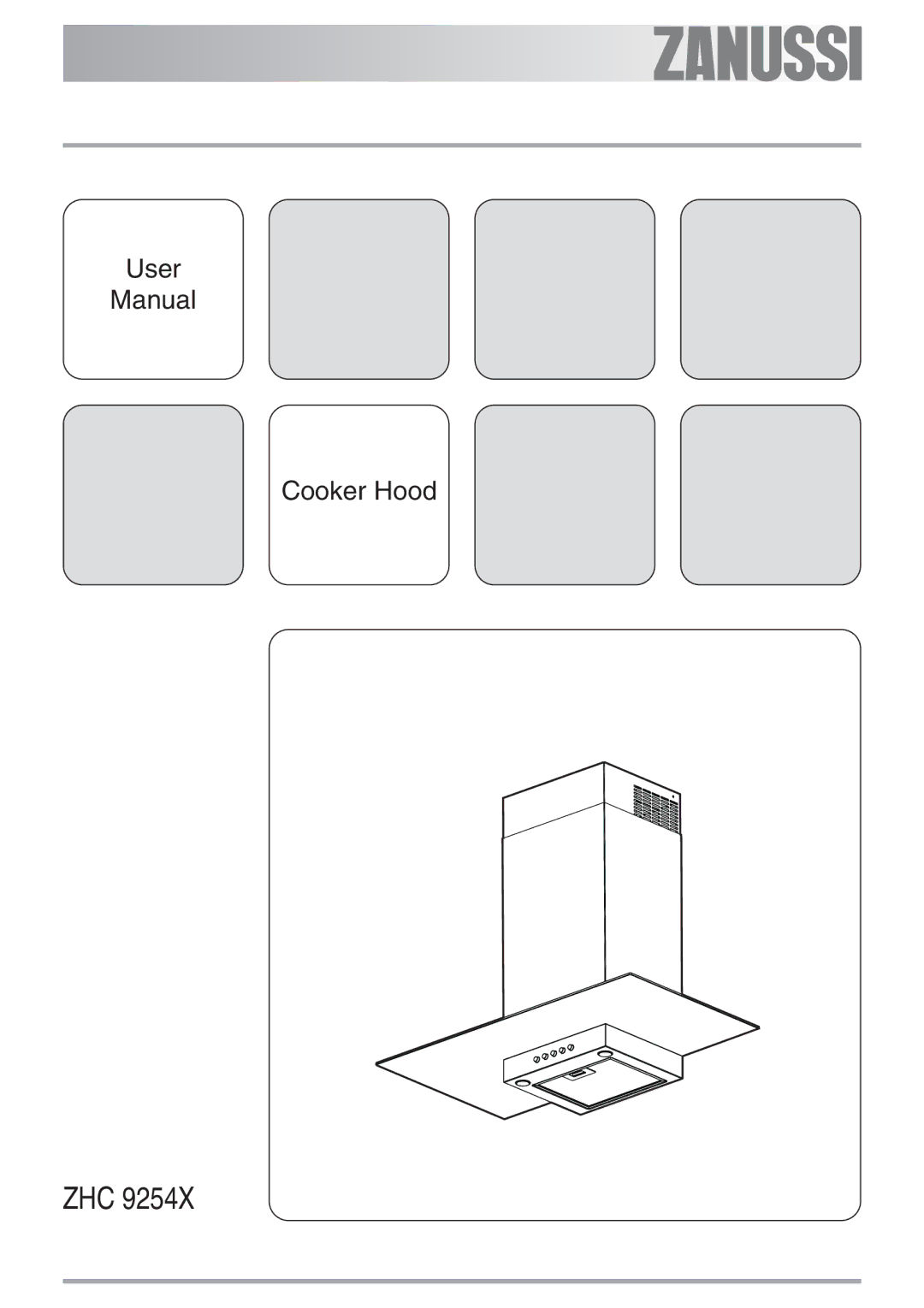 Zanussi ZHC 9254X user manual Zhc 