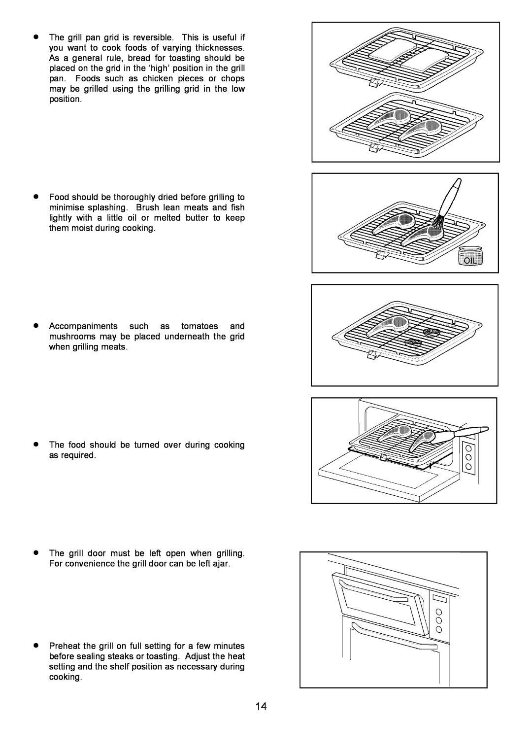 Zanussi ZHF865 manual The food should be turned over during cooking as required 