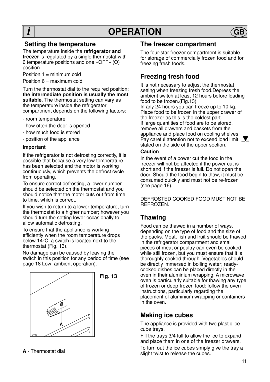 Zanussi ZI 718/12 K manual Operationgb 