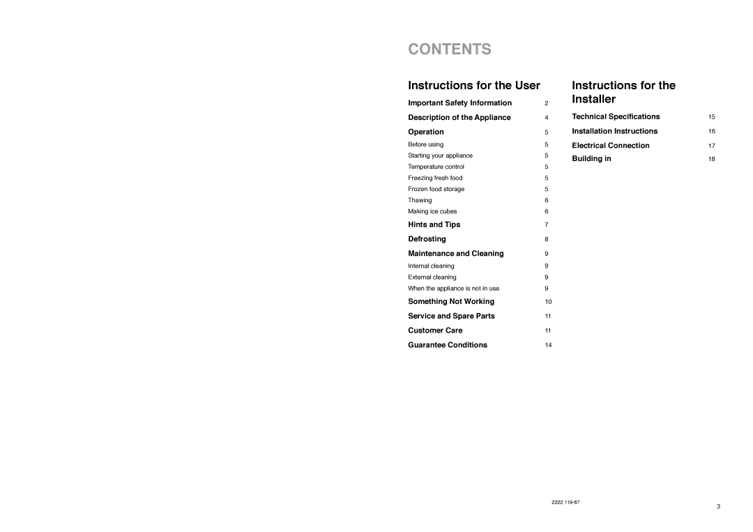 Zanussi ZI 9121 F manual Contents 