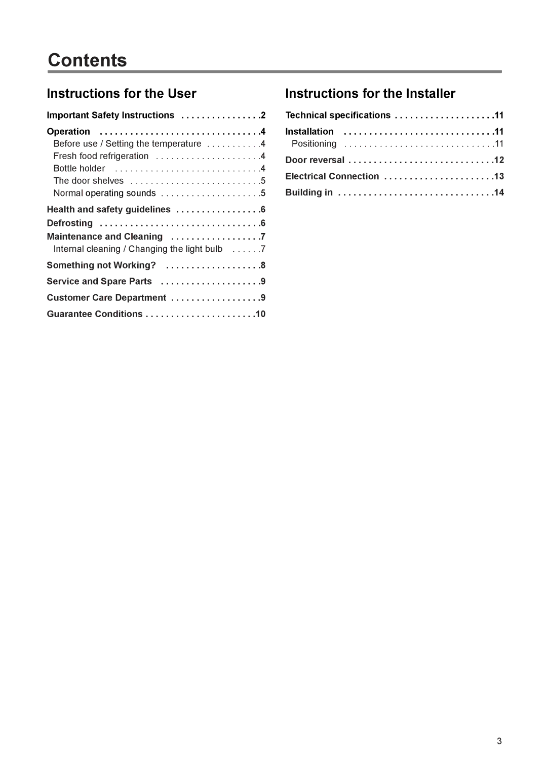 Zanussi ZI 9225, ZI 9155 manual Contents 