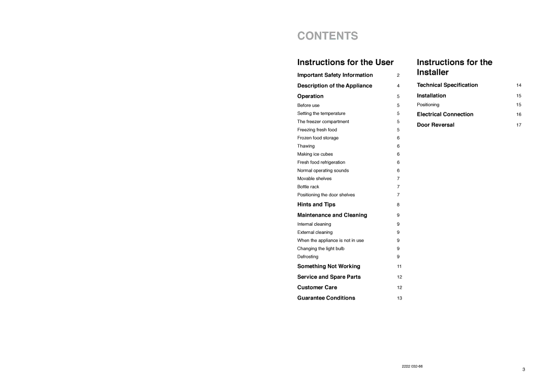 Zanussi ZI 918/12 K manual Contents 