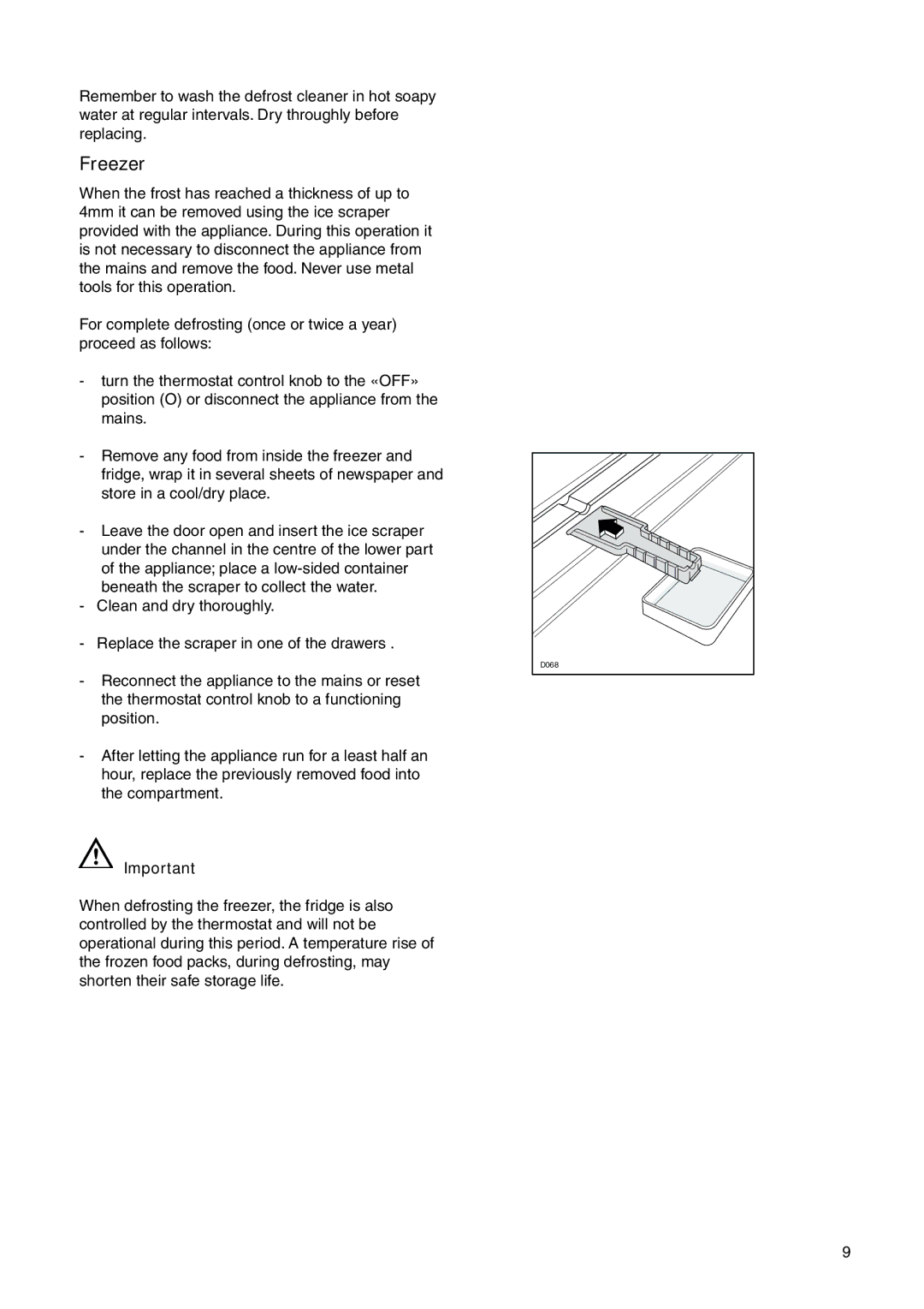 Zanussi ZI 918/12 KA manual Freezer 