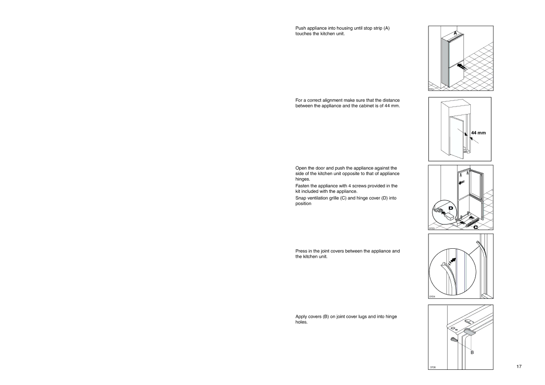 Zanussi ZI 918/8 K manual 44 mm 